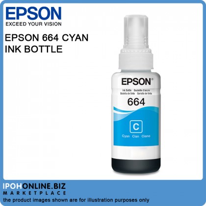 EPSON T664  BLACK CYAN MAGENTA YELLOW Series for Printer L220 / L210 /L101/L111/L130//L313/L360 BULK PACK - NO BOX